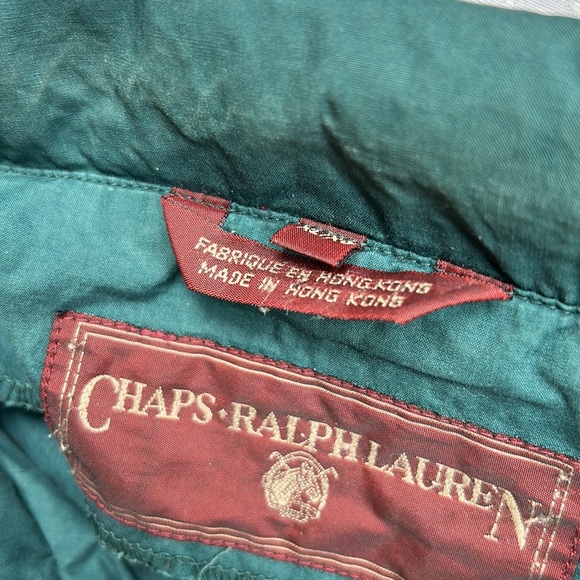 Vintage Chaps Ralph Lauren Jacket XL Zip Up AS-IS Light Canvas - Picture 2 of 8